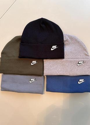 Шапка найк nike на флисе флис рубчик