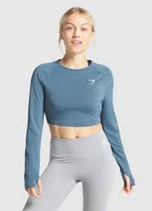 Світшот реглан лонгслів кроп розмір 48/14 gymshark6 фото