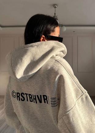 Худи женское демисезонное теплое на осеннее флисовое на флисе черное белое серое голубое базовое с капюшоном кофта толстовка батник