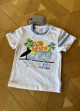 Футболка белая на мальчика от итальянского производителя best band на 9 месяцев 70 см