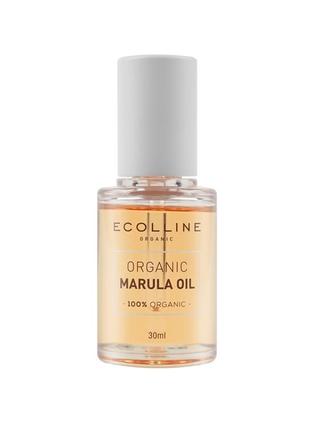 Органічна олія  марули   ecolline organic marula  oil  корисна для шкіри  обличчя