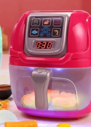 Дитяча мультиварка іграшка з продуктами на батарейках зі звуком і світлом