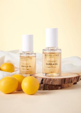 Органическое масло марулы ecolline organic marula oil полезно для кожи лица