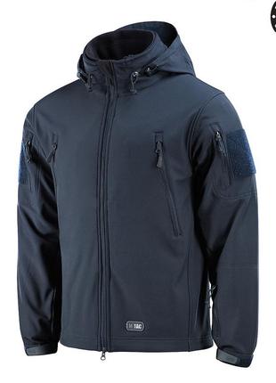 M-tac куртка soft shell с подстежкой dark navy blue xl