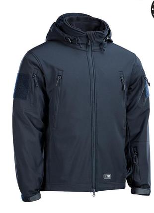 M-tac куртка soft shell с подстежкой dark navy blue xl3 фото