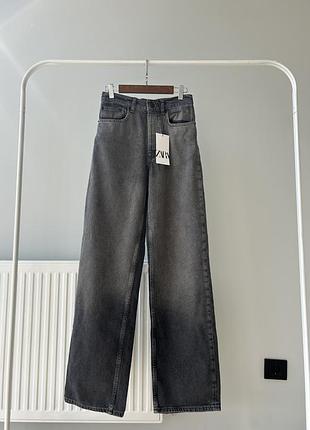 Джинсы straight leg - high waist от zara, прчмые джинсы, высокая посадка