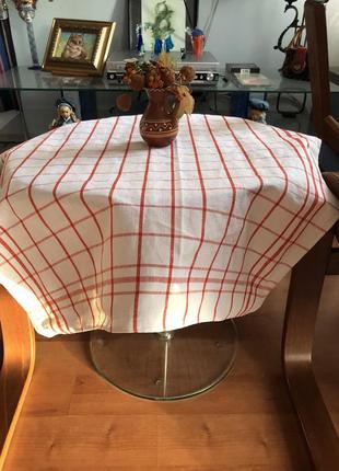 З германії: рушник кухонний, великий, натуральний-льон із котоном. (можна і як скатертинку)!класика-в клітку. пр ціннику!