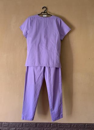 Медицинская одежда медицинский костюм сиреневого цвета размер s m5 фото