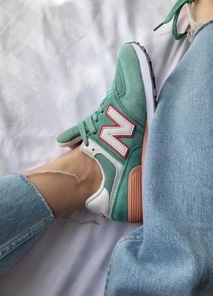 Жіночі кросівки new balance 574 green6 фото