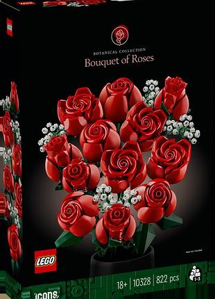 Конструктор лего иконс букет роз lego icons bouquet of roses 10328