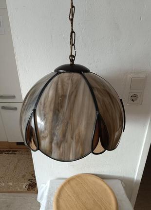 Люстра потолочная тифони стекло оригинал диаметр 38см на одну лампочку