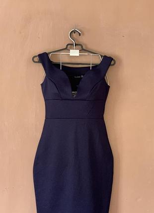 Нова сукня плаття вечірня синього кольору розмір xs s boohoo2 фото