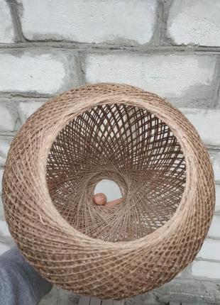 Абажур плетениэ из джута в стиле бохо