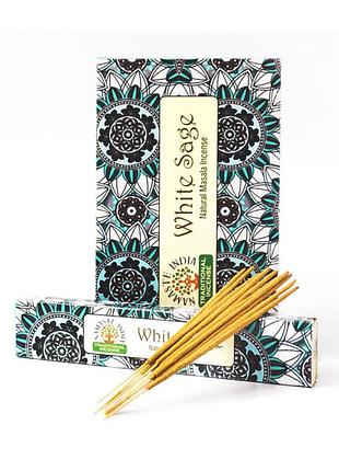Благовония белый шалфей намасте индия namaste india white sage 15 грамм