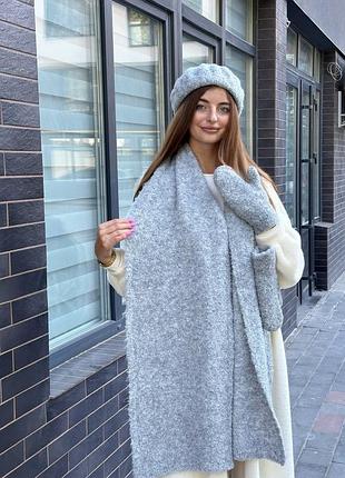 Буклированный шарф-палантин женский odyssey missy ирис