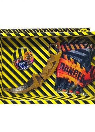 Ігровий набір box "керамбіт gold" ніж та рукавички