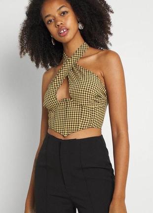Новый! топ корсет в клетку missguided