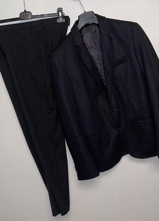Мужские элегантные классика burton чёрные штаны бриони строгие slim fit брюки с карманы бриджи лого джинсы костюм смокинг