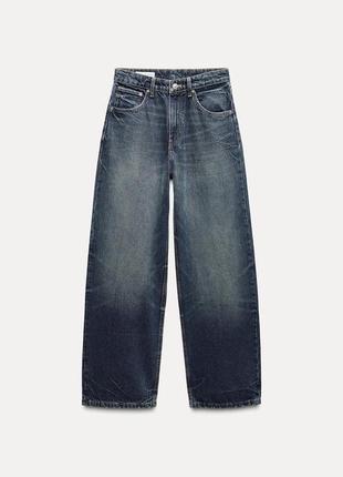 Джинсы trf relaxed oversize tapered с высокой посадкой