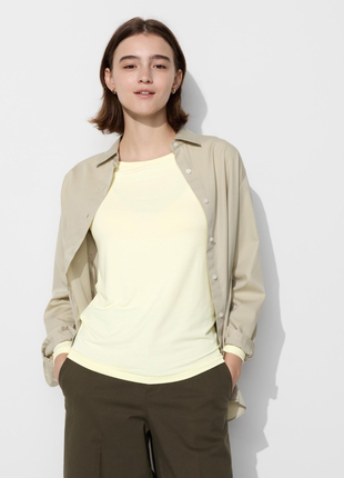 Airism лонгслив uniqlo из смеси шелка