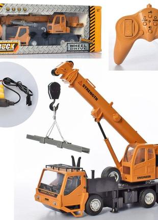 Машинка автокран "богатир" на радіокеруванні 32см. кран на пульті керування на акумуляторі на радіоуправлінні