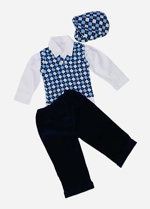 Дитячий костюм для маленького хлопчика з 4-х предметів 80см
