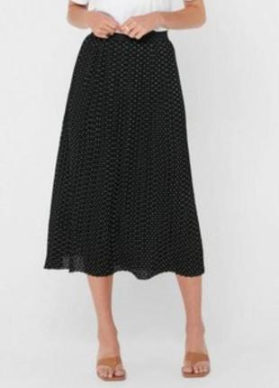 🩷 розпродаж! чорна спідниця у горошок міді юбка 🩷8 фото