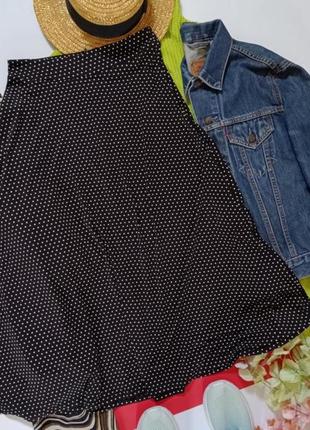 🩷 розпродаж! чорна спідниця у горошок міді юбка 🩷6 фото