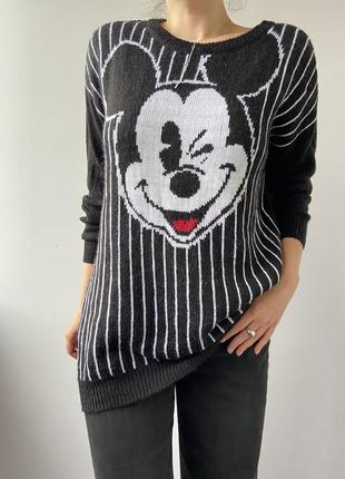 Тепленький вʼязаний светр з вовною у складі від h&m divided із серії disney