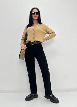 Женские брюки-палаццо с джинс-бенгалина джинсы высокая посадка6 фото