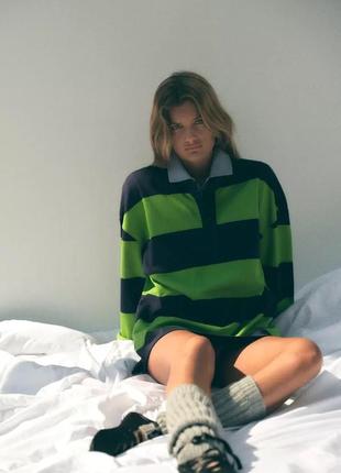 Сорочка поло в смужку zara new