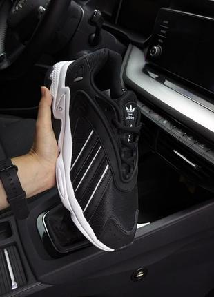 Оловичьи кроссовки adidas oztral черные с белым