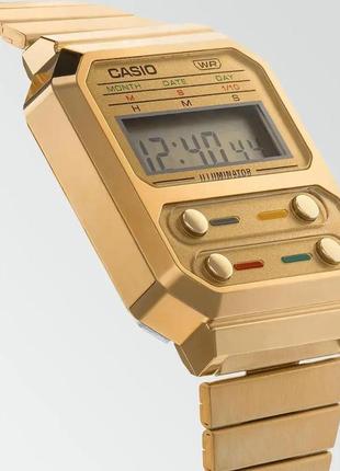 Часы casio a100weg-9aef. золотистый2 фото