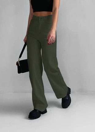 Женские брюки-палаццо с джинс-бенгалина джинсы высокая посадка6 фото