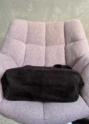 Замшевая темно-коричневая сумка-шоппер monica, италия, цвета в ассортименте