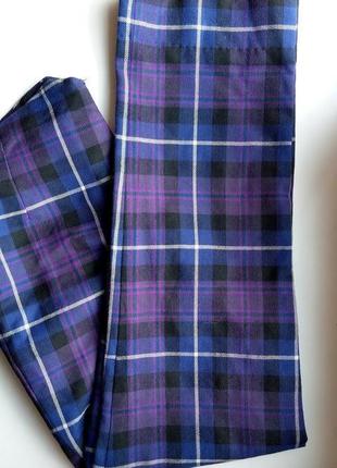 Вовняні штани з кишенями у клітинку олд мані