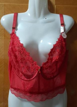 Новый кружевной роскошный полупрозрачный бюстгалтер р. 36 g 80 от boux avenue