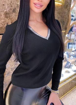 Ангоровая кофточка с камушками