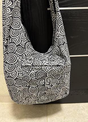 Сумка через плечо текстиль, большая сумка, шоппер