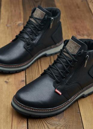 Шкіряні зимові черевики на хутрі Man torsten boots