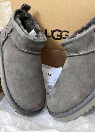 Женские угги classic swiftwater mini grey натуральный замш/овчина classic swiftwater mini grey лидер продаж женские угги