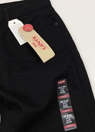 Levi's 512 новые оригинальные мужские джинсы slim taper black pants6 фото