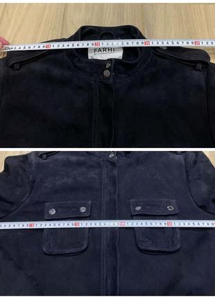 Акция 🎁 стильная куртка замшевая farhi by nicole farhi made in italy черного цвета massimo dutti ralph lauren9 фото