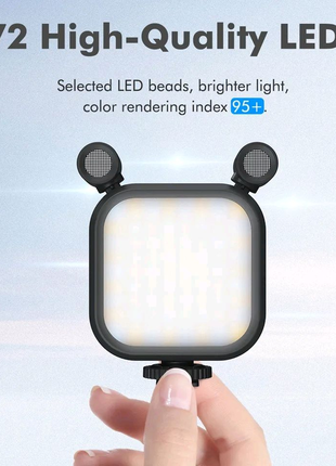 Led відеосвітло з вбудованим стерео мікрофоном mamen sml v13