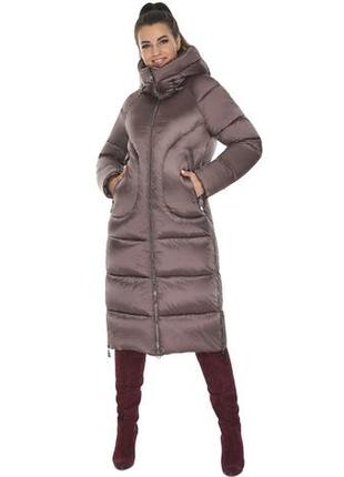 Жіноча трендова курточка колір сепія модель 57260 44 (xs)