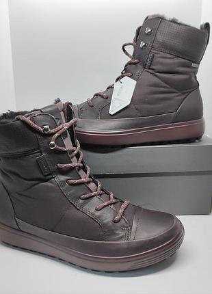 Кожаные теплые ботинки ecco gore tex оригинал 3
