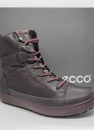 Кожаные теплые ботинки ecco gore tex оригинал