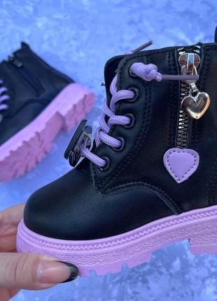 Ботинки з кольоровою підошвою дитячі 22-27 р