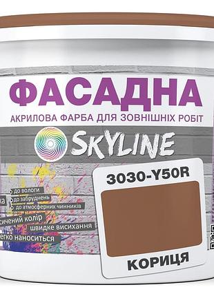 Краска акрил-латексная фасадная skyline 3030-y50r корица 1л