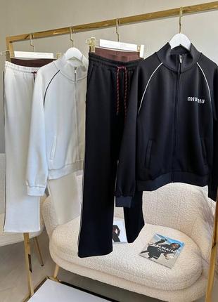 Брендовый спортивный костюм в стиле miu miu